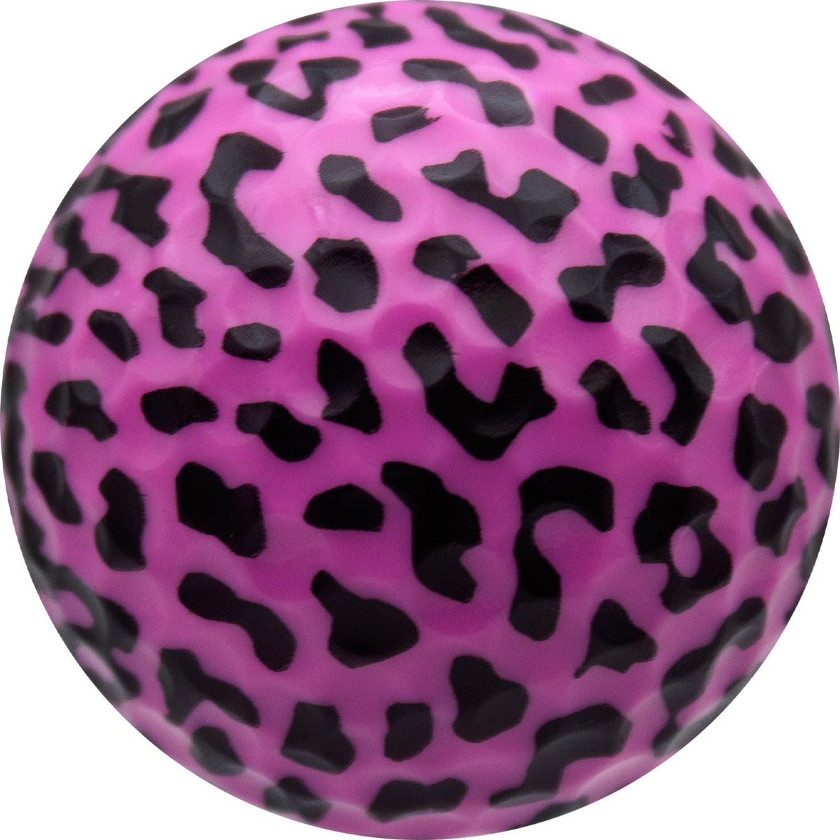 GBM Pink Leopard golf ball on green for high visibility during play