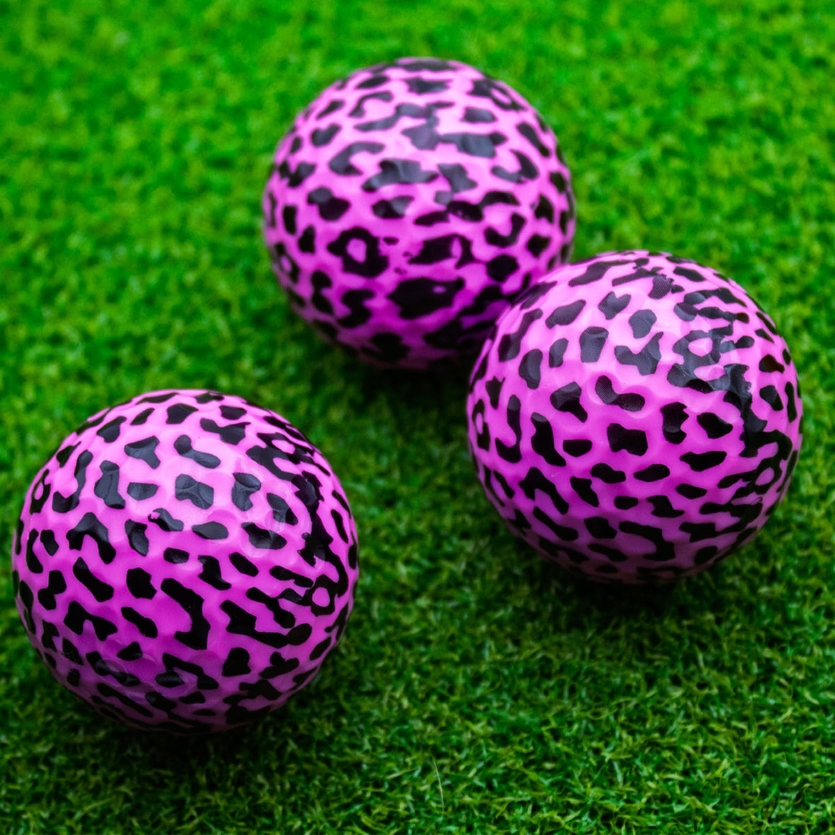 Closeup of GBM Pink Leopard ball pattern showing leopard print detail