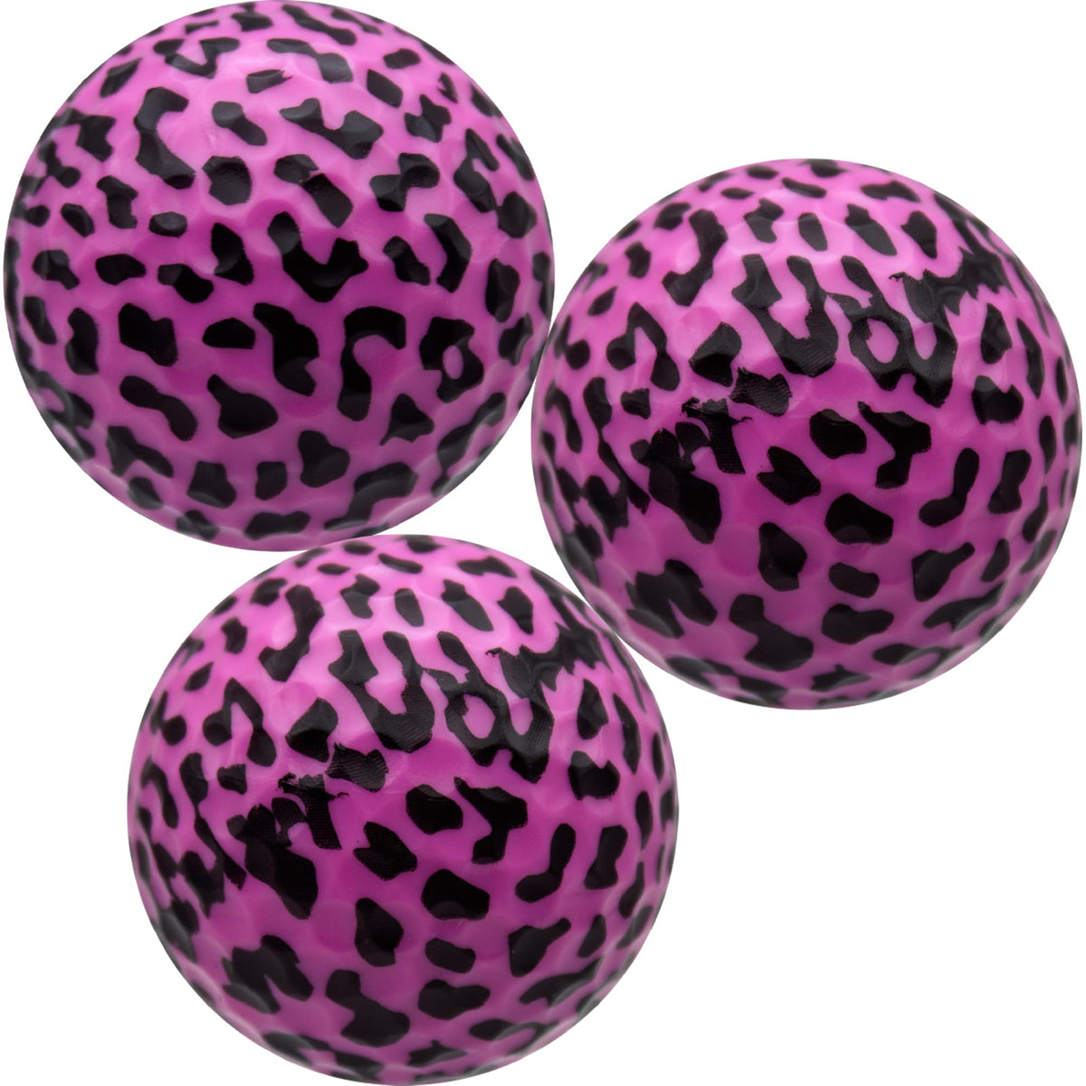 GBM Pink Leopard ball side view displaying vibrant color for easy recognition