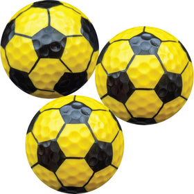 GBM yellow soccer golf ball in hand ideal for gifting and team events