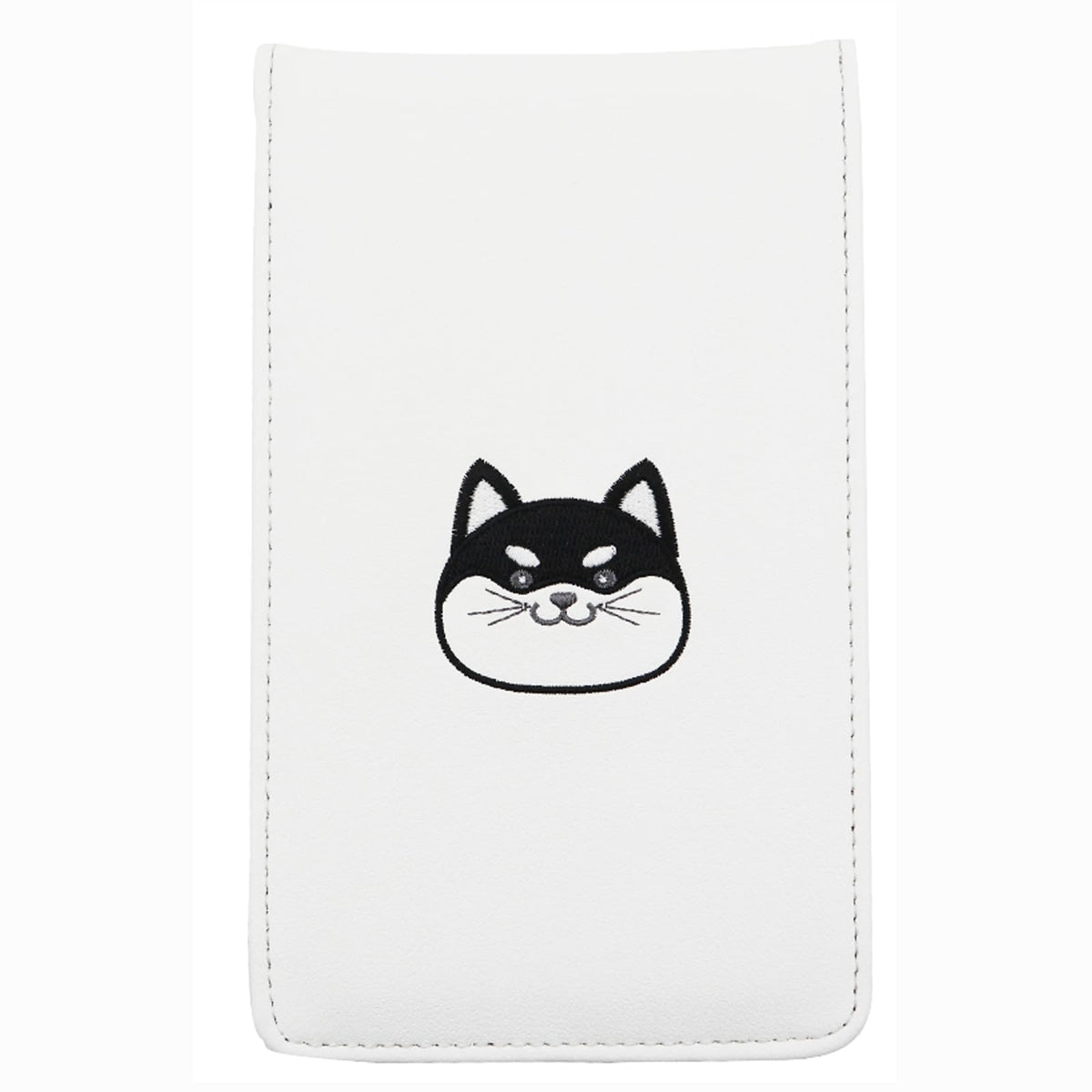 Gbourly embroidered Akita dog detail adds playful style