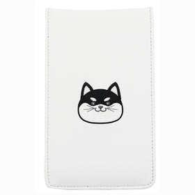 Gbourly embroidered Akita dog detail adds playful style
