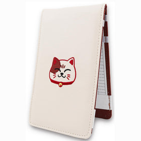 Gbourly Lucky Cat scorecard holder close-up with PU leather texture