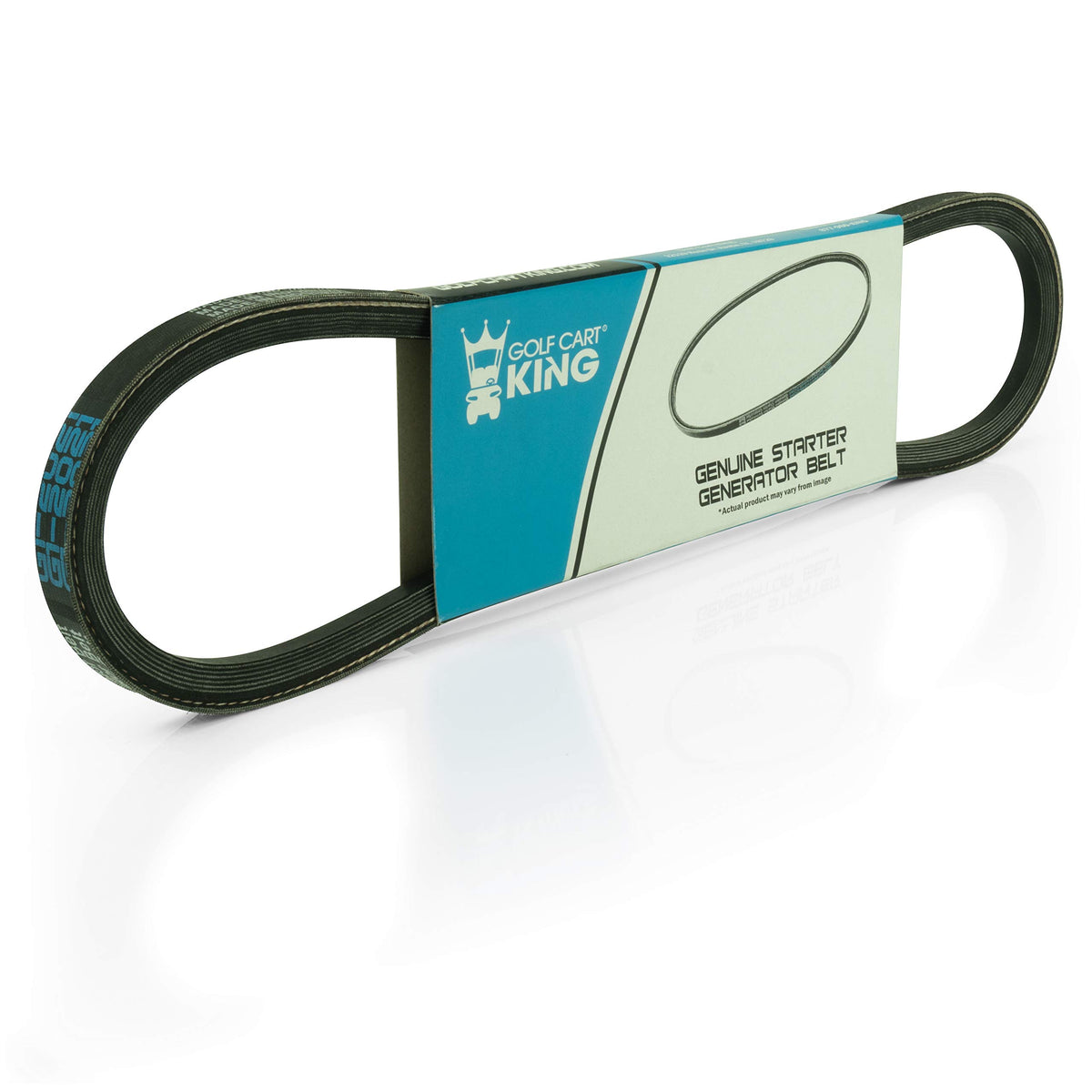 Golf Cart King EZGO belt closeup for 2-cycle engines, ready for replacement