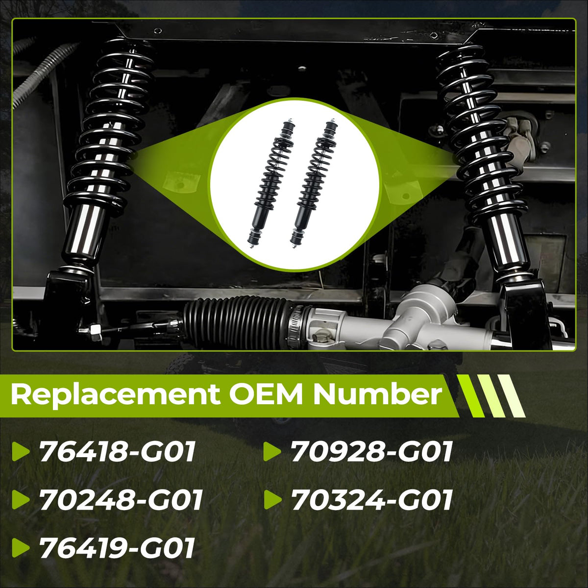 GCKAE suspension assembly close-up showing durable components.
