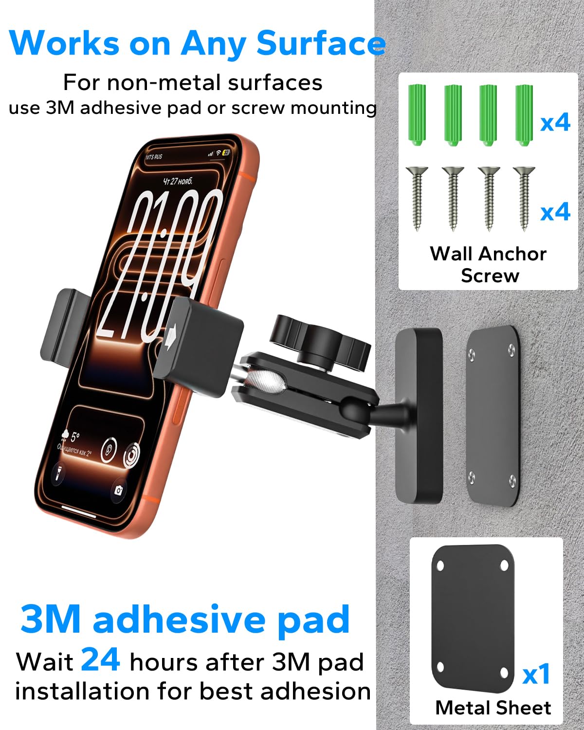 GDZN soft inner lining protects phone from scratches while mounted