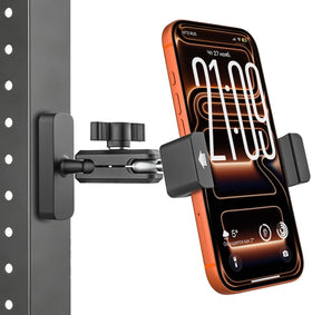GDZN alloy magnetic phone holder with strong N56 magnet base for secure gym attachments