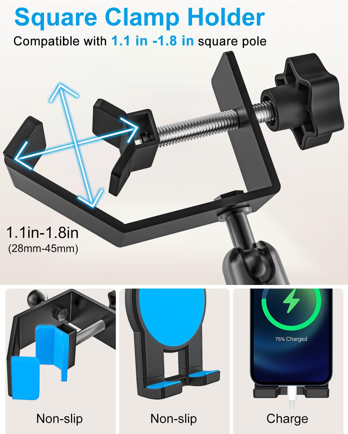 GDZN Wide compatibility supports 4–13 inch devices like iPad Pro and Galaxy Tab.