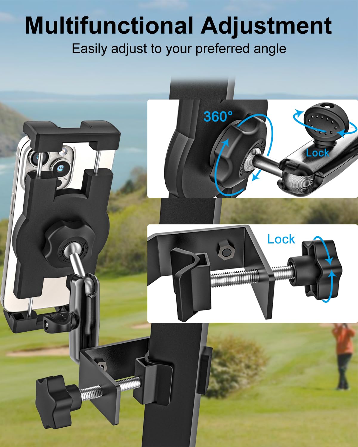 GDZN Soft rubber pads cushion clamps and reduce device wear.