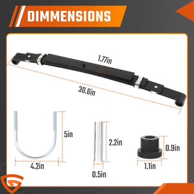 GEARCESS included U-bolts and spacers secure installation