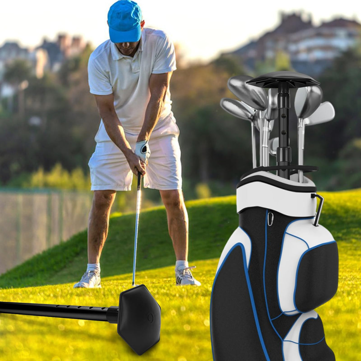 GearRoot airline-friendly golf travel bag support keeps clubs secure at airports