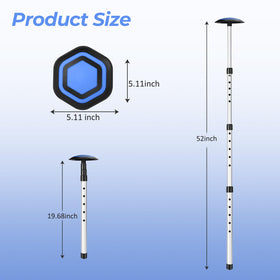 GearRoot aluminum alloy pole provides strong, lightweight protection against shocks.