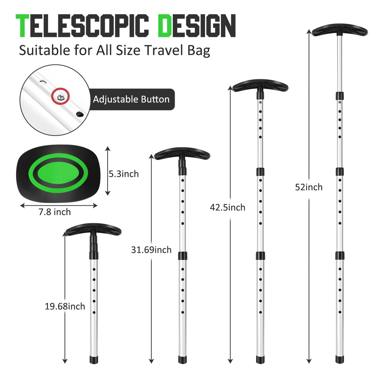 GearRoot aluminum alloy rod provides strong, anti-impact protection for clubs.