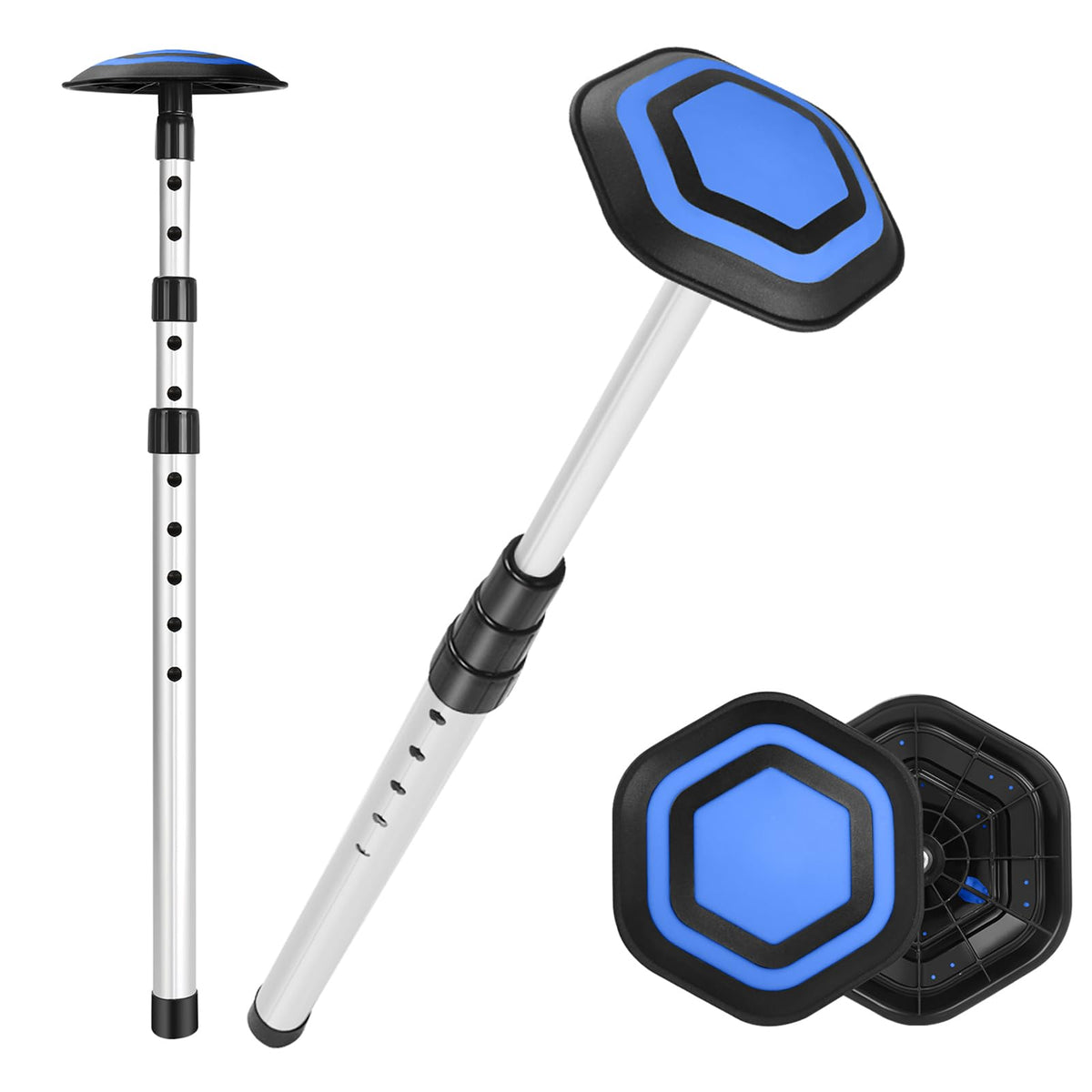GearRoot golf travel pole with umbrella-shaped cover protects clubs during transit.