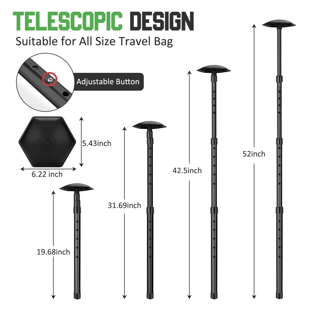 GearRoot wide five-point-three-inch support cover protecting clubs during transit