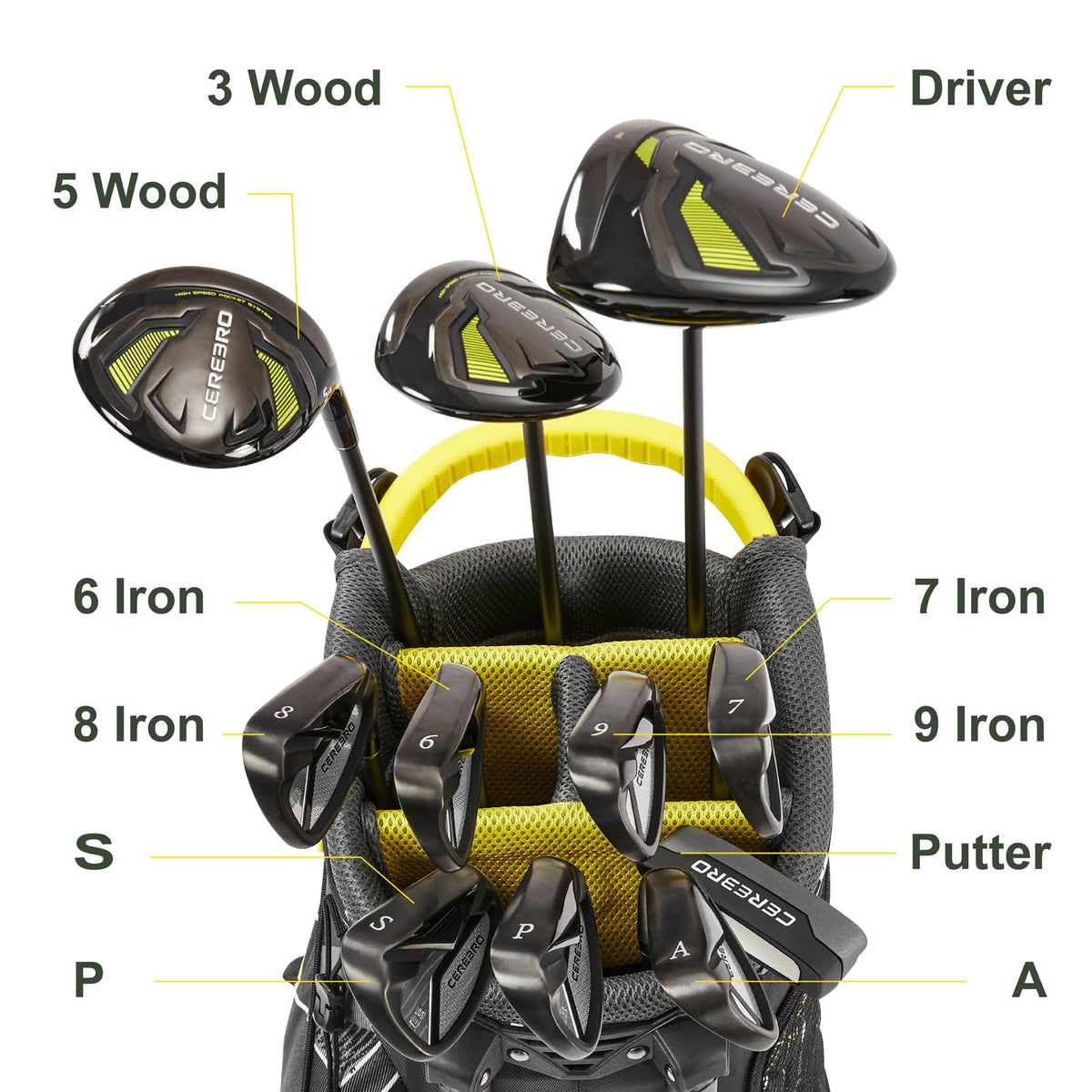 Geesee golf stand bag offers multiple pockets for quick access