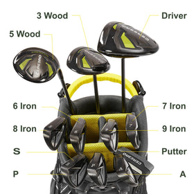 Geesee golf stand bag offers multiple pockets for quick access