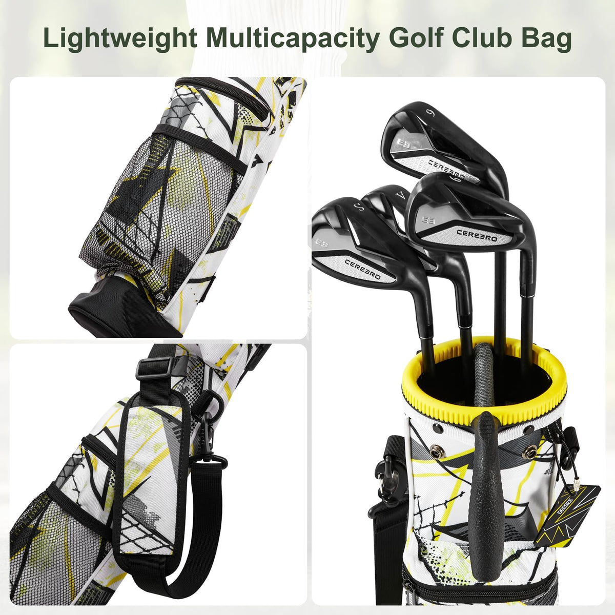 Geesee EVA shoulder strap offers comfortable weight distribution for long rounds.