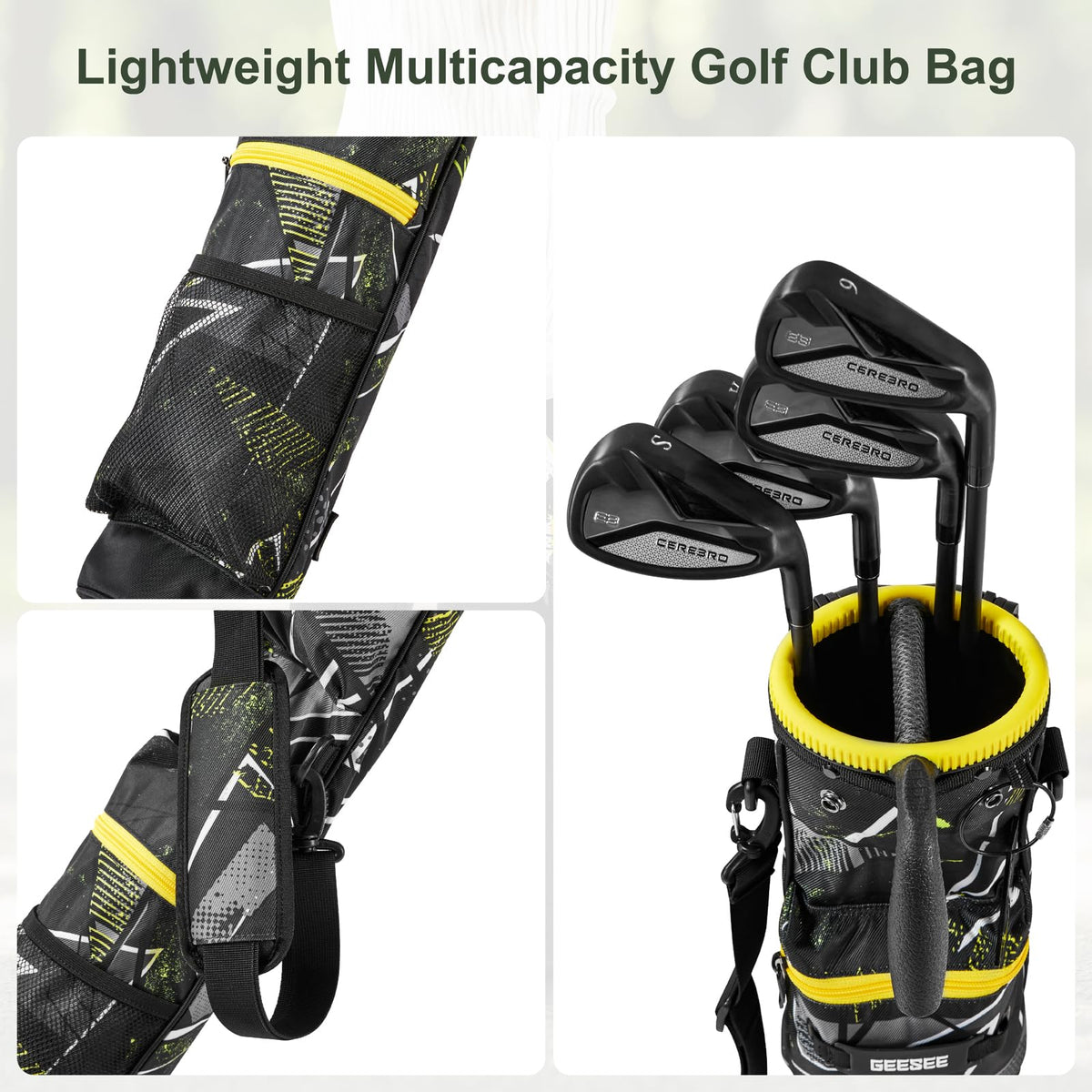 Geesee ergonomic top handle makes lifting and positioning the bag effortless.