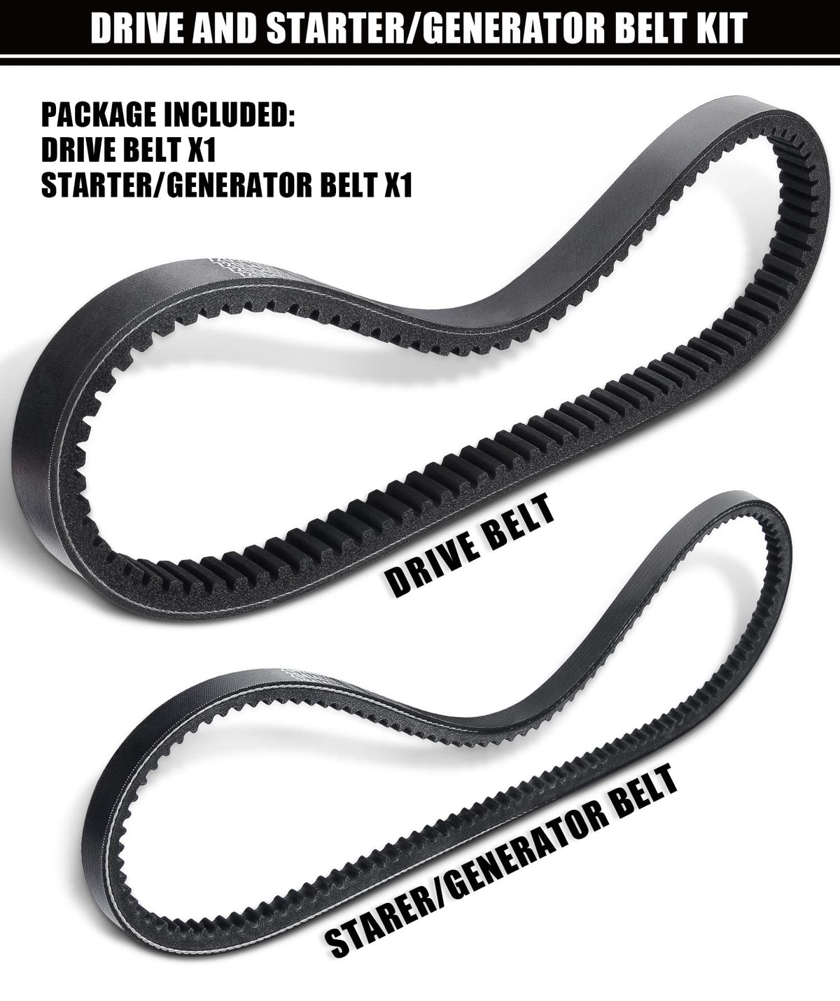 Geggkake EZGO belt kit contents image showing all components.
