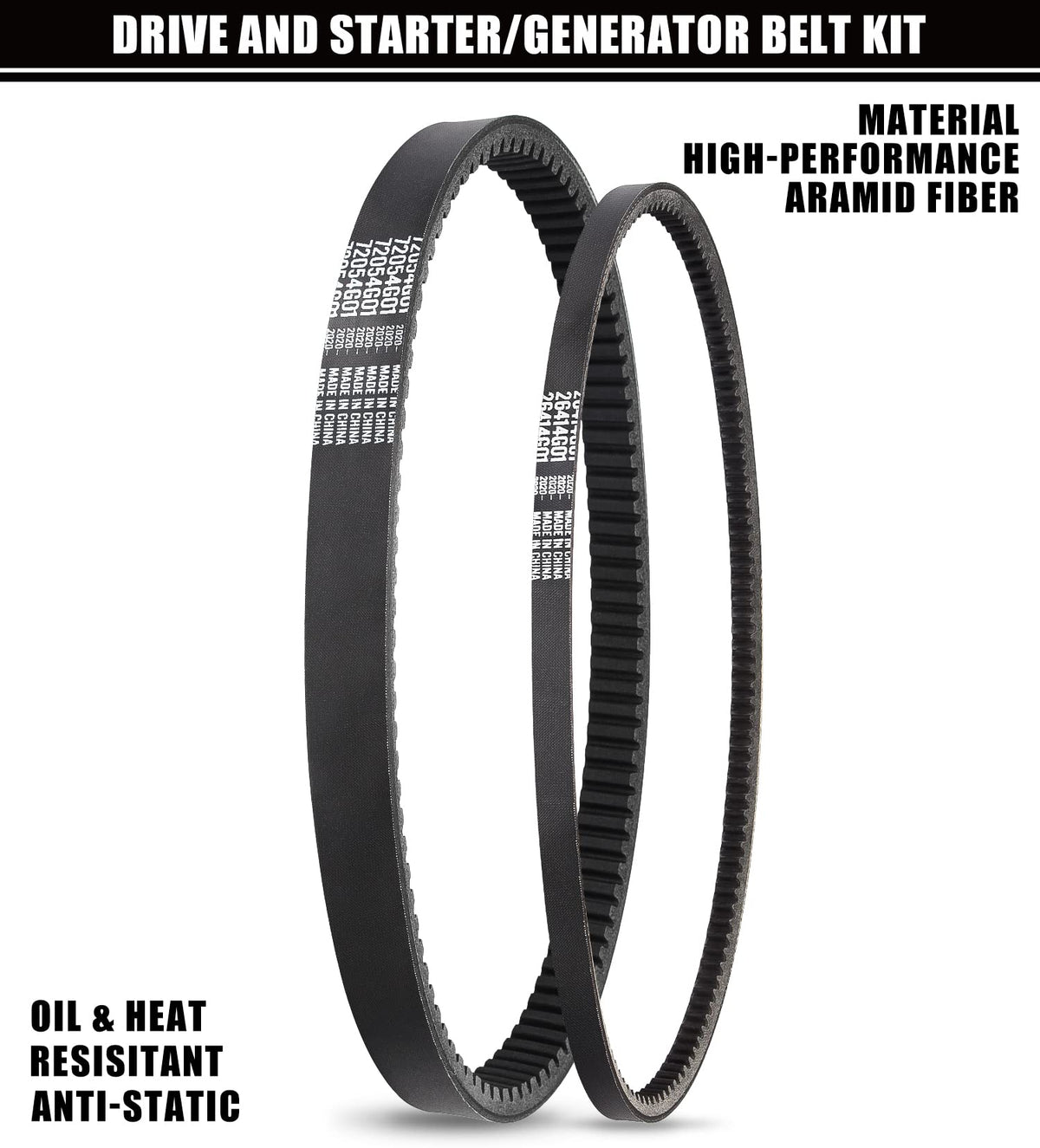 OEM 72054G01 drive belt reference shown in Geggkake product image.