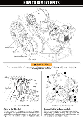 Geggkake EZGO starter belt for 1994+ golf carts, reliable starting performance.
