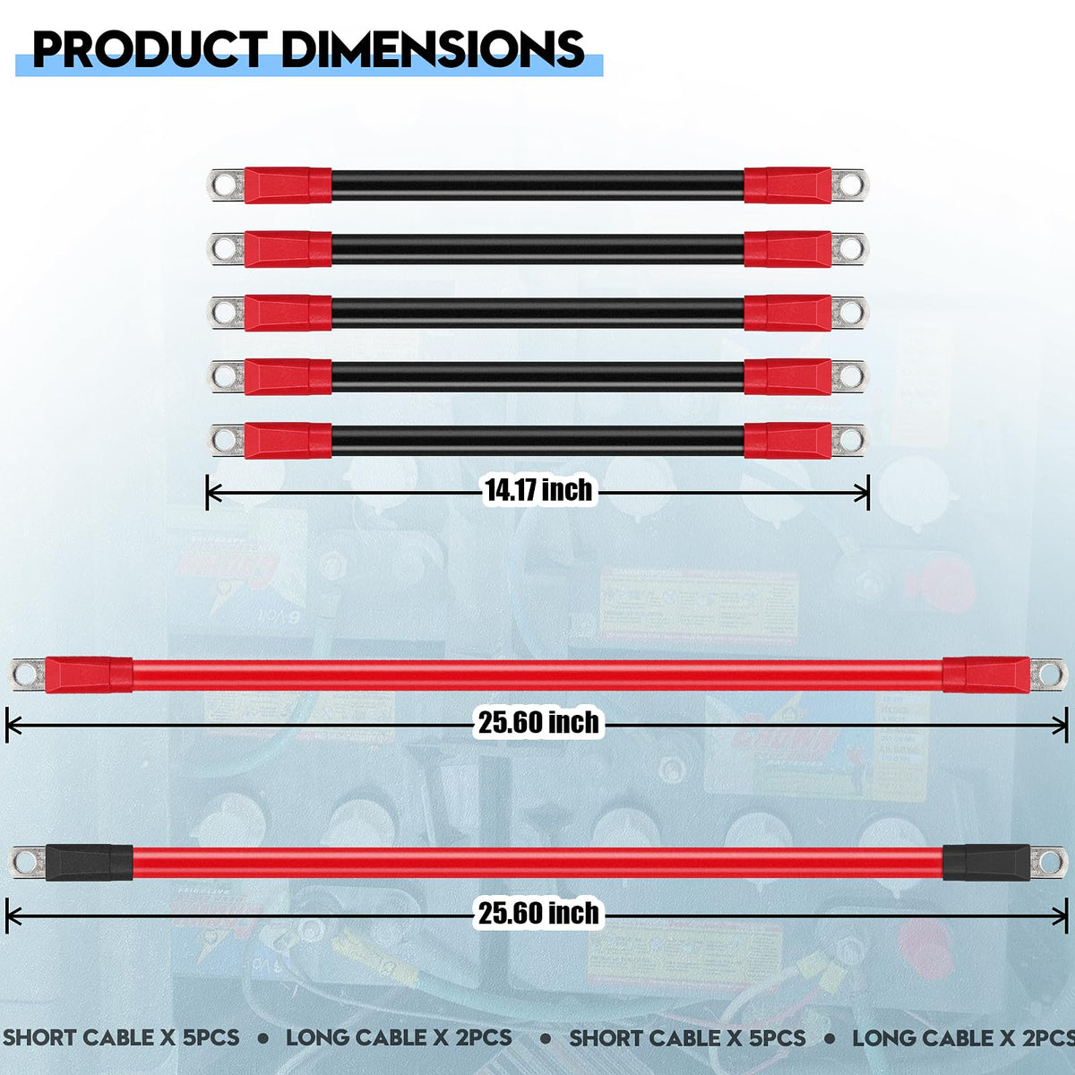 Geggkake pure copper core battery cables for reliable power delivery.