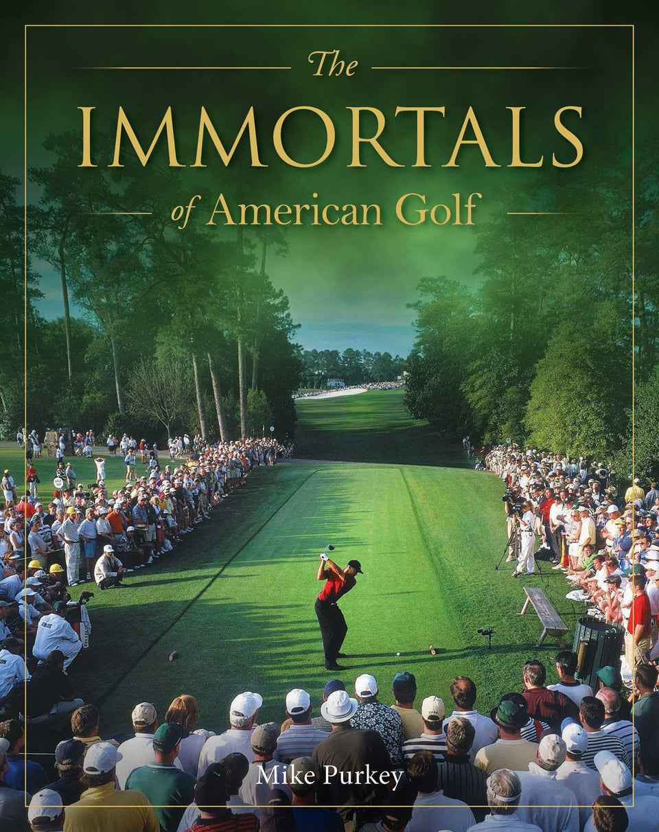 Gelding Street Press The Immortals of American Golf cover invites readers to explore golf legends.