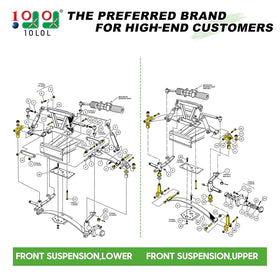 Generic 10L0L kingpin assembly with delta-a plate supports durable alignment