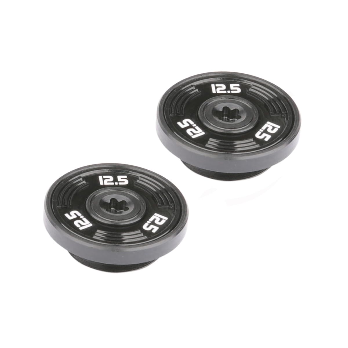 Generic two-piece black golf weights for TaylorMade TP Reserve putters enabling easy customization