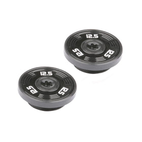 Generic two-piece black golf weights for TaylorMade TP Reserve putters enabling easy customization