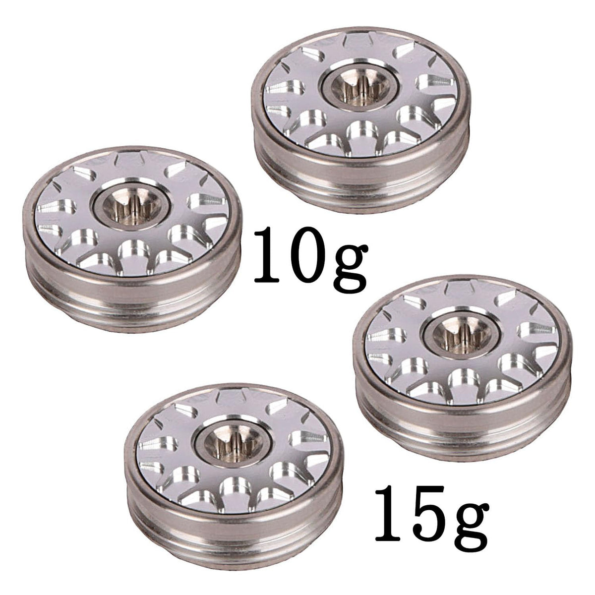 Generic weights package shows 2x10g and 2x15g options for tuning.
