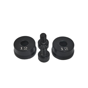 Generic 2x12g weights detail close-up of the black circle and screw components for precise tuning