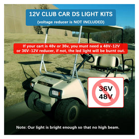 Generic ABS shell offers sturdy, weather-resistant housing for durable cart lighting.