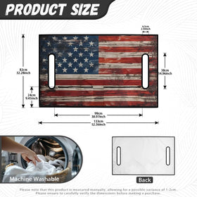Generic American Flag golf cart seat cover in use on a cart