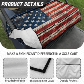 Generic American Flag seat cover in machine wash cycle for easy cleaning