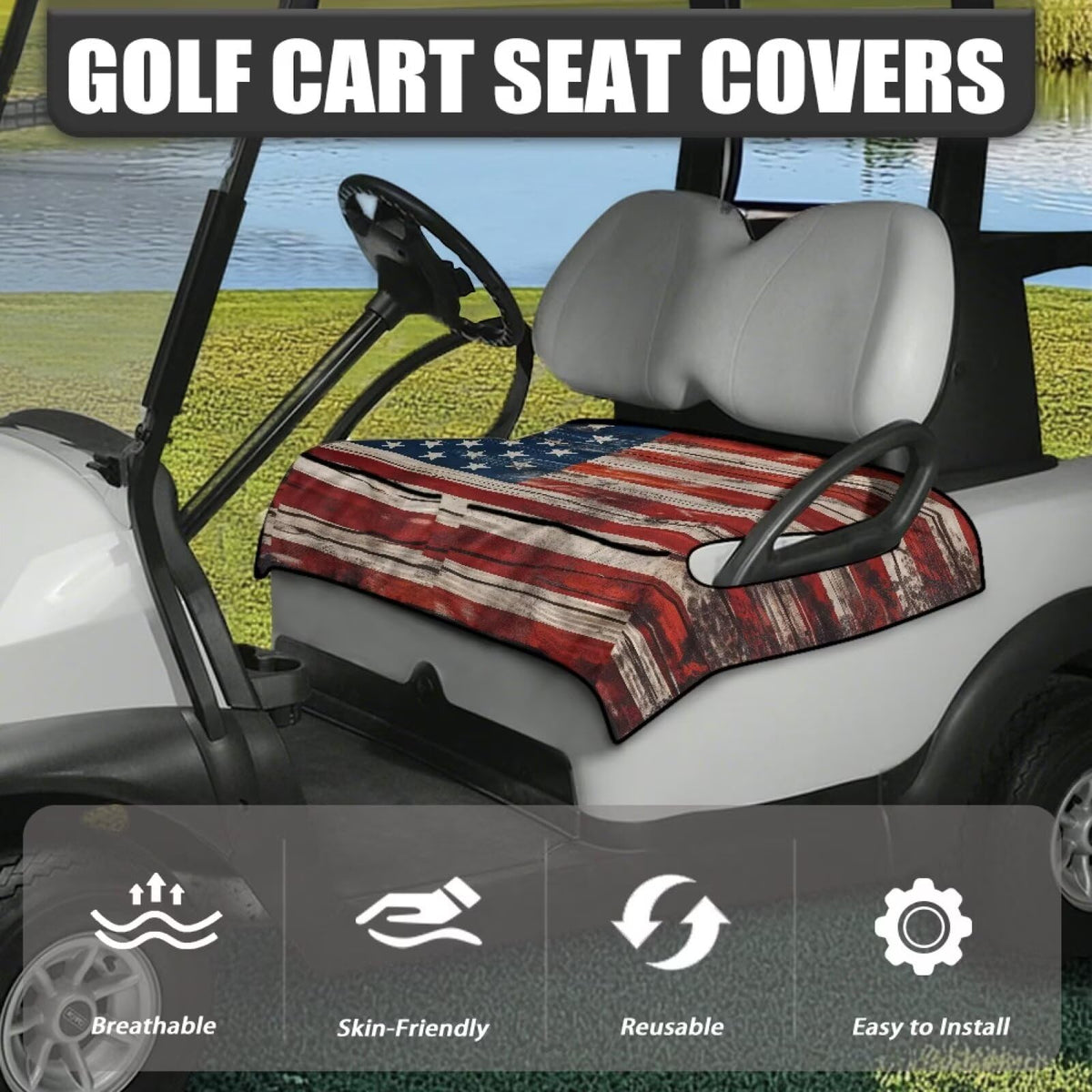 Generic American Flag cushion thickened for comfort on long rides
