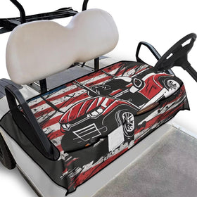 Generic American Flag Seat Cover with anti-slip design for secure golf cart seating