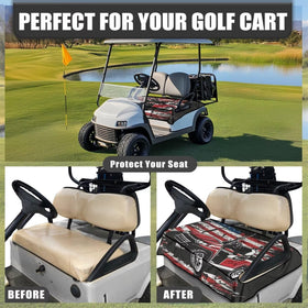Generic American Flag Seat Cover fitting Club Car and other carts with a patriotic look