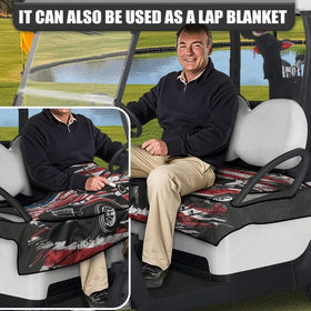 Generic American Flag Seat Cover easy to install on most golf carts