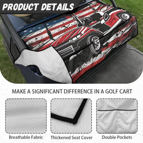 Generic American Flag Seat Cover machine washable for quick cleanup