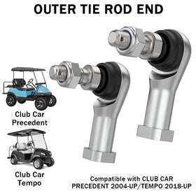 Generic Ball Joint Tie Rod End Kit installed on cart demonstrates quick DIY upgrade.