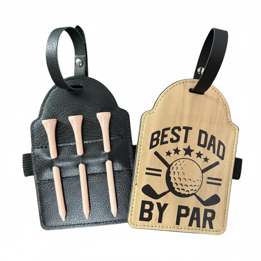 Generic Best Dad By Par golf bag tag for quick bag identification on the course.