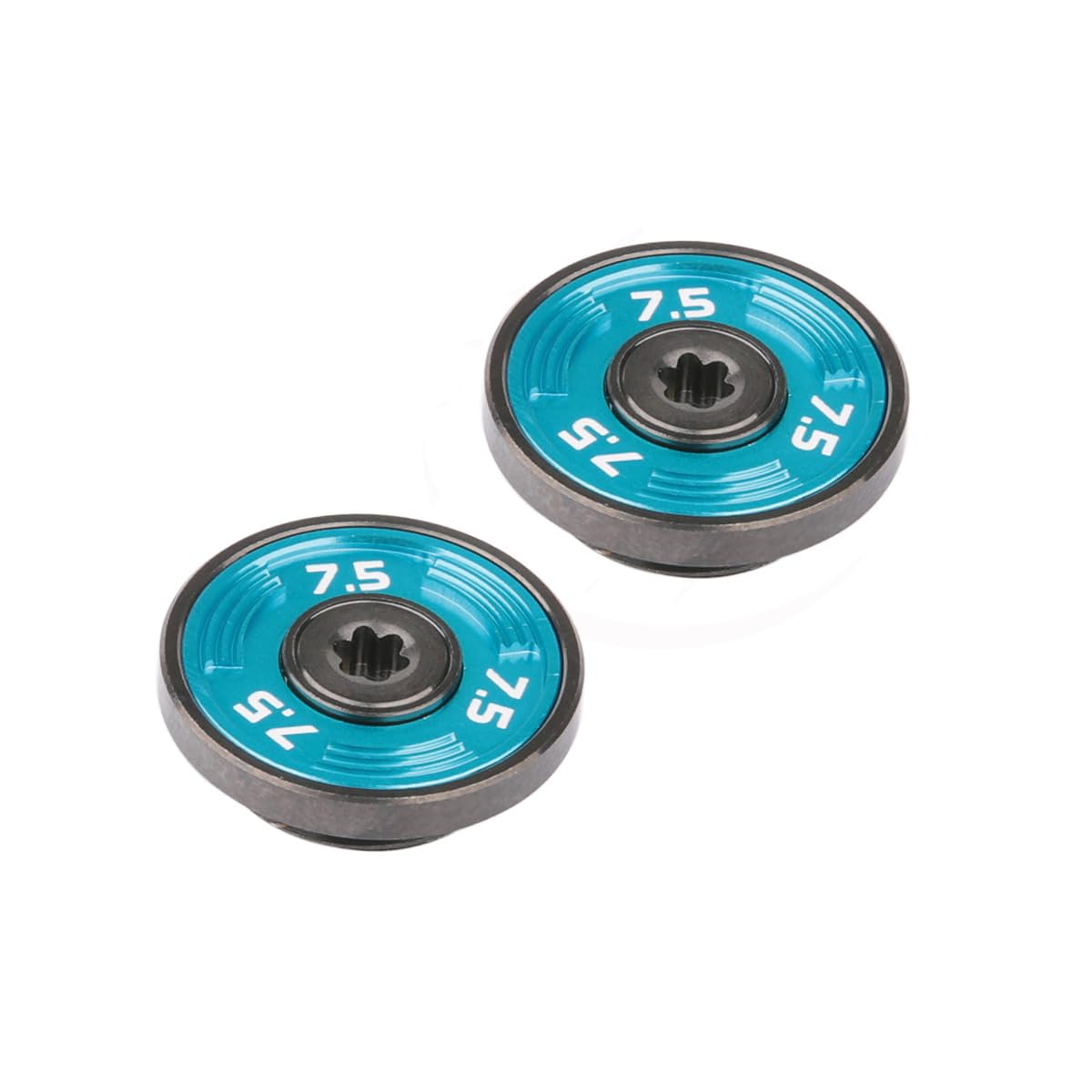 Generic blue Taylormade TP Reserve weight close-up; balance-enhancing accessory.