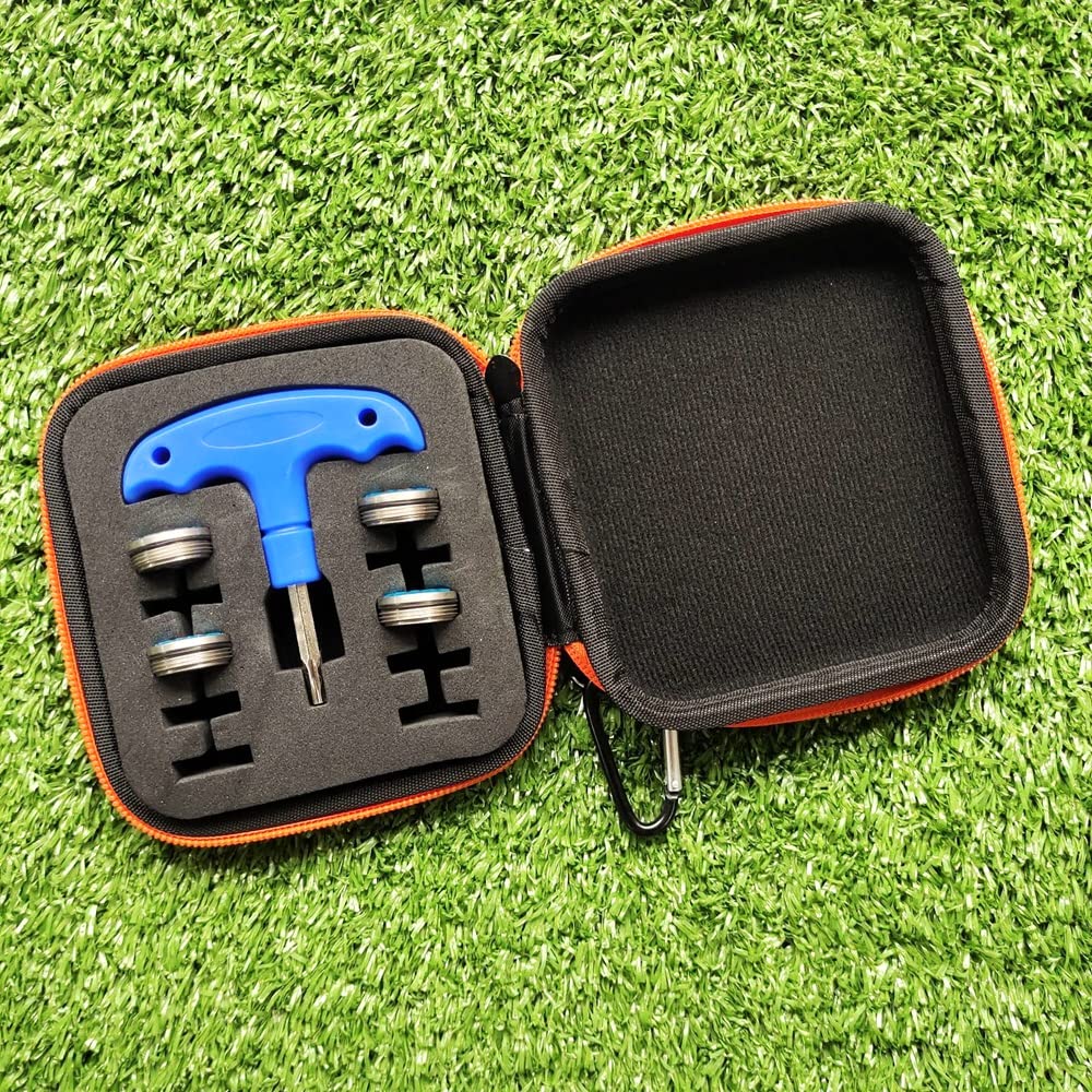 Generic blue weights case for organized storage and transport.