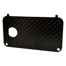 Generic carbon fiber key switch plate EZGO TXT PDS fitment shown.