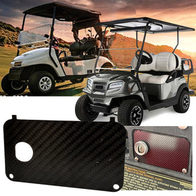 Generic carbon fiber key switch plate premium aesthetic upgrade for carts.