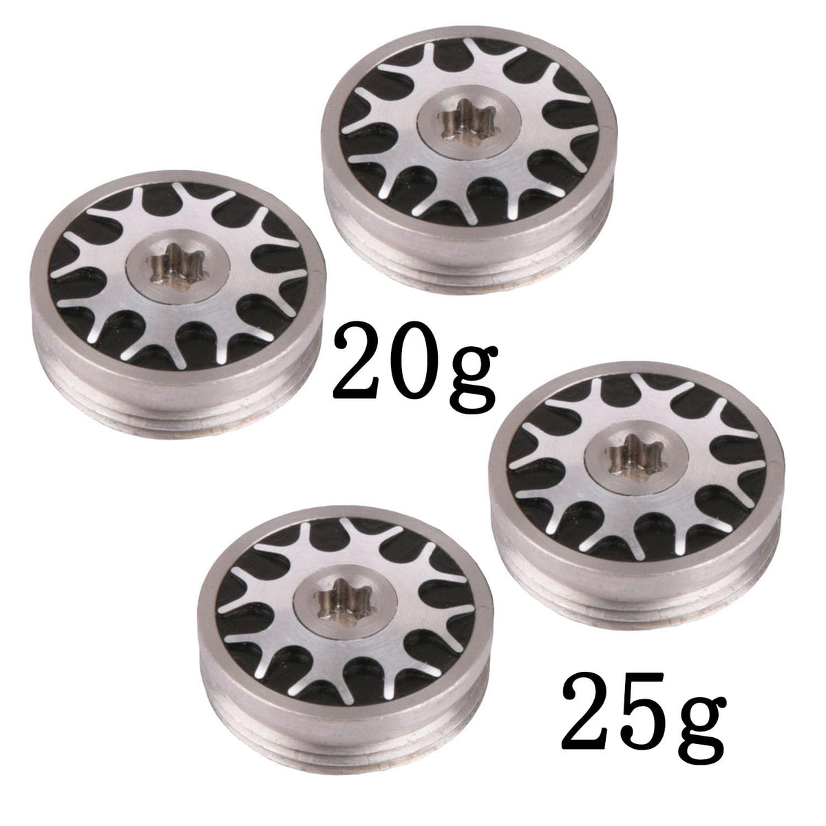 Generic case keeps four weights organized for easy transport.