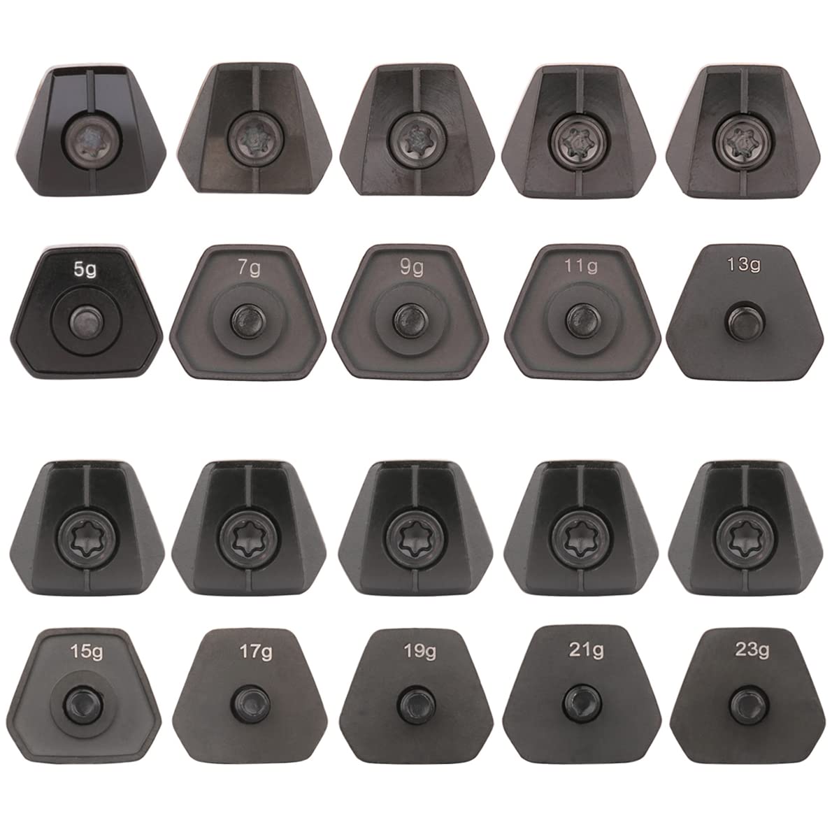Generic close-up of precision metal golf weight for adjustments.