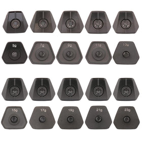Generic close-up of precision metal golf weight for adjustments.